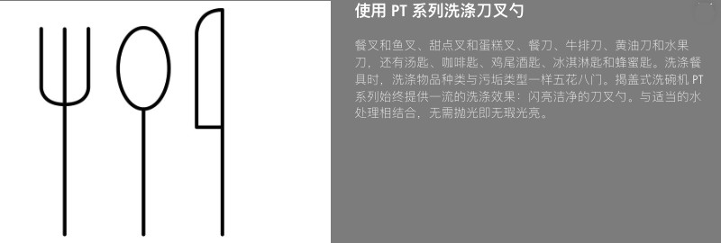 使用PT系列洗涤刀叉勺
